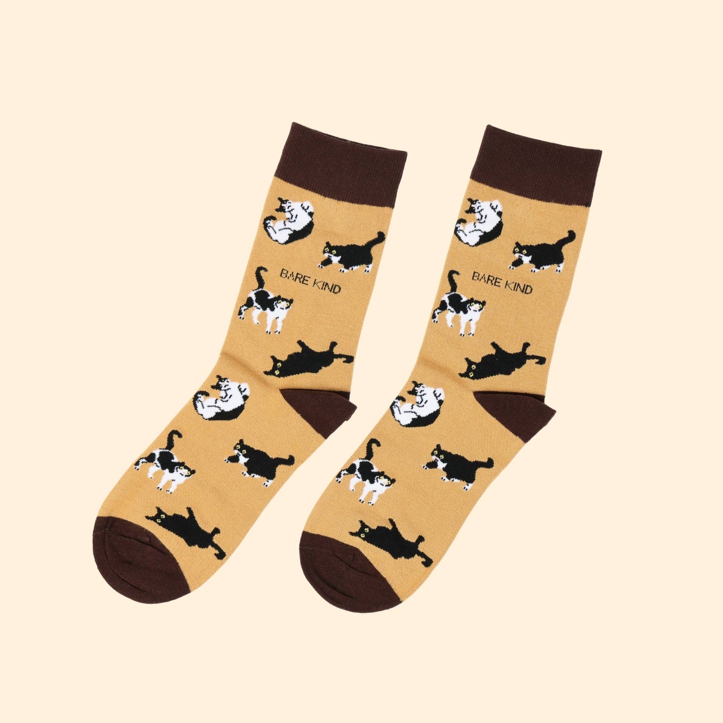 Bare Kind - Brown Cats Socks