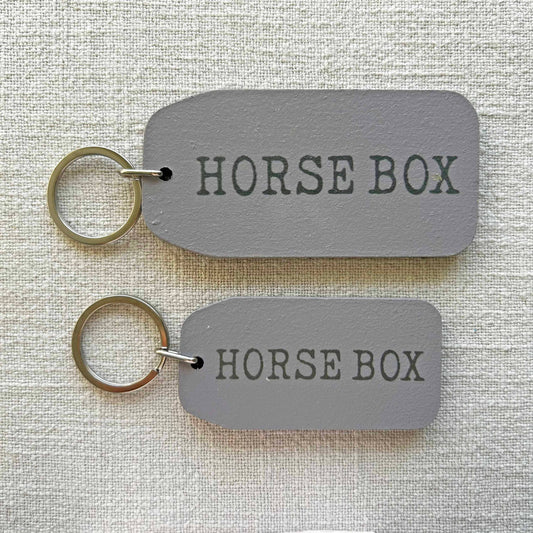 The Wooden Postcard Company - HORSE BOX Wooden Key Tag