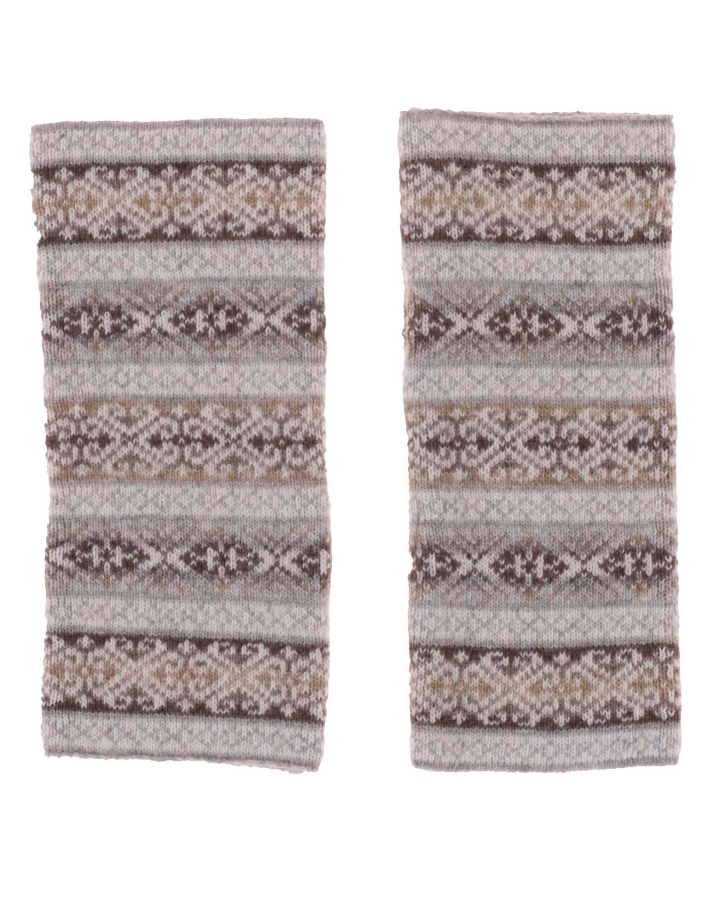 Cadenza Italy Ltd - Cashmere Blend Fairisle Wrist Warmers