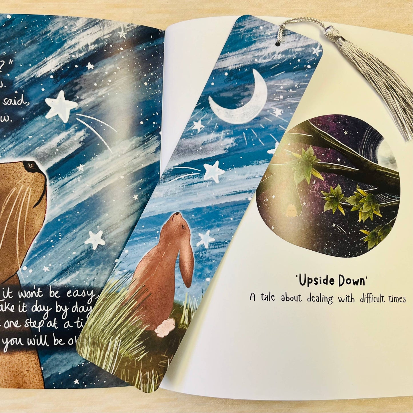 Fox Under The Moon - Rabbit Bookmark - One Step At A Time