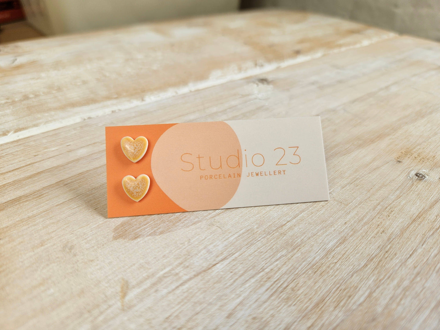 Studio 23 Ceramics - Stud Heart Earring Pair