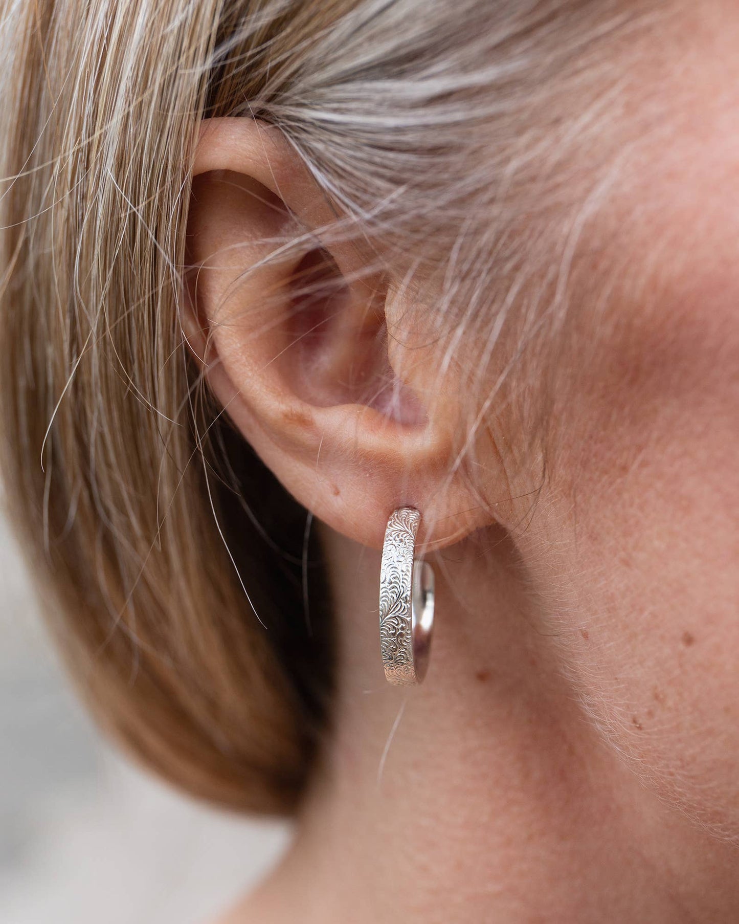 Lucy Kemp - Sterling Silver Everyday Lace Hoops
