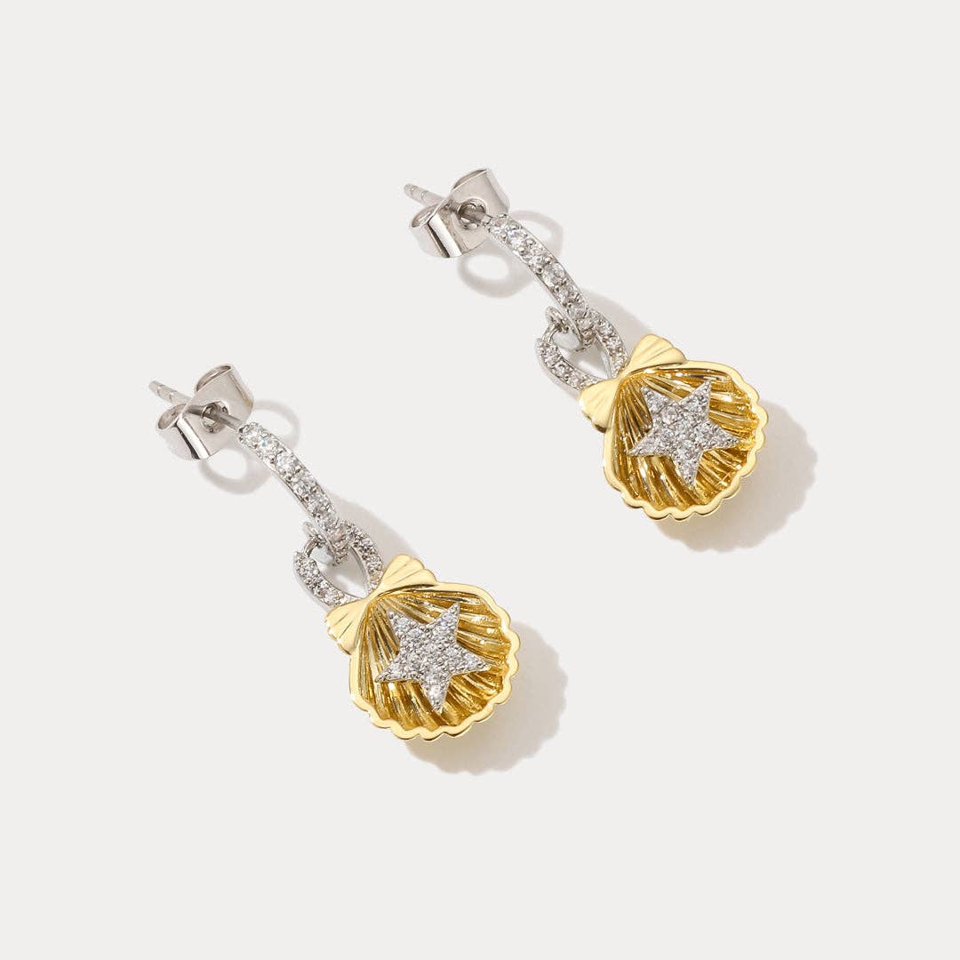Verdivine - Starfish Shell Earrings