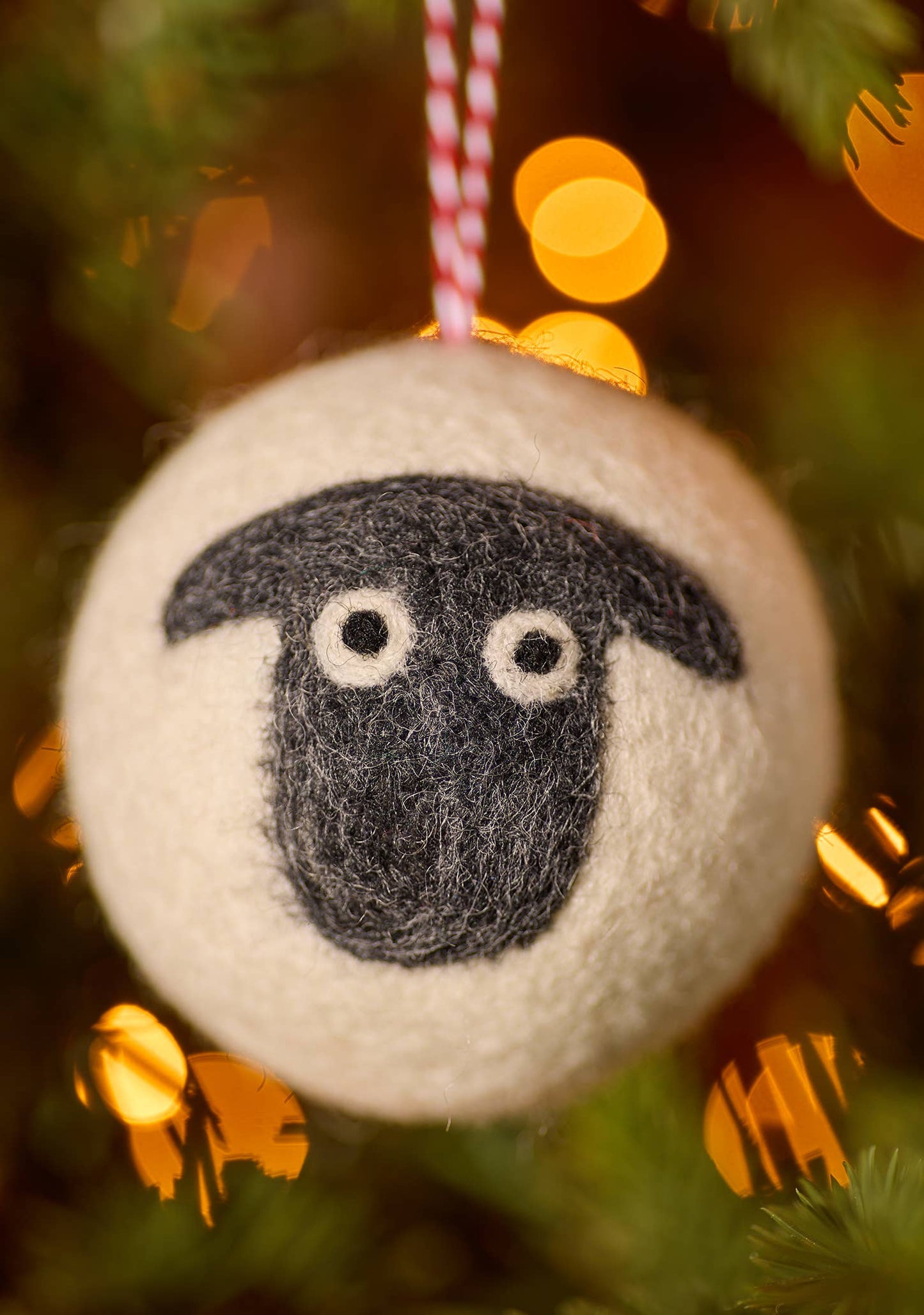 Namaste - Felt Sheep Bauble
