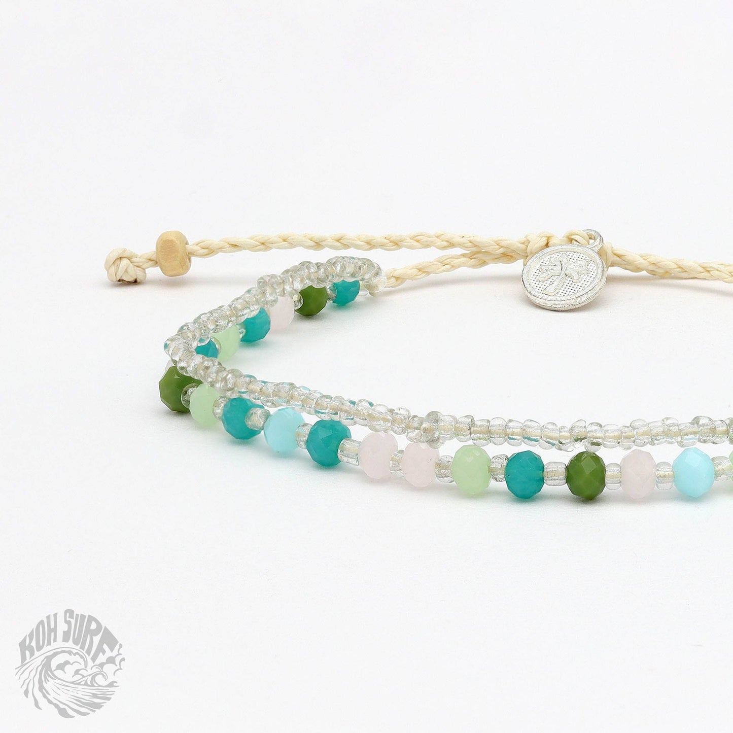 Pineapple Island -  Kanawa Beach Beaded Bracelet, Surf Bracelet by Koh Surf : Earth Tones - PAL-140