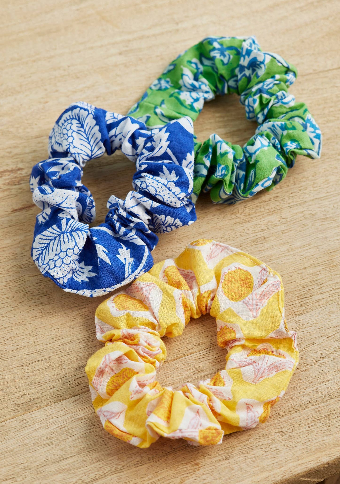 Namaste - Block Print Scrunchie - Mixed Prints