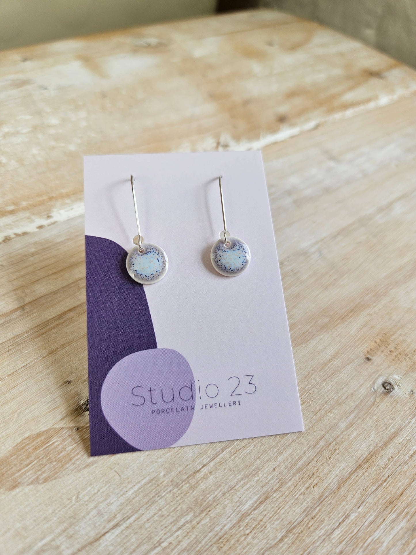 Studio 23 Ceramics - Drop Circle Earring Pair