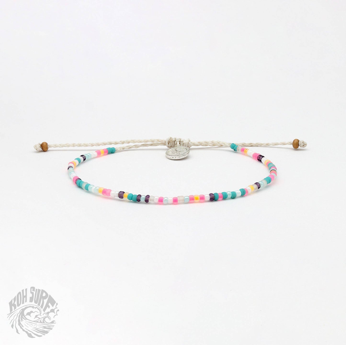 Pineapple Island - Alila Dainty Beaded Anklet, Beach Anklet by Koh Surf: Black & Gold