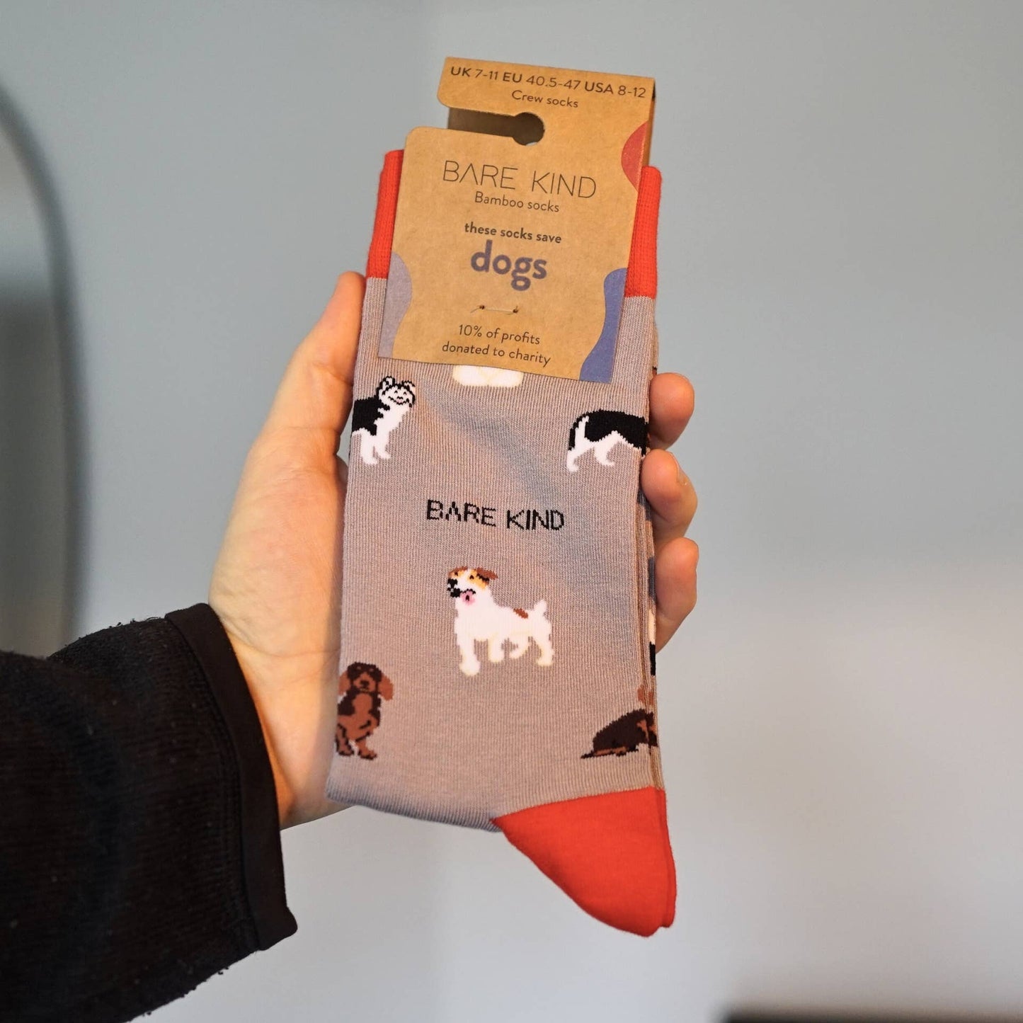 Bare Kind - Grey Dogs Socks