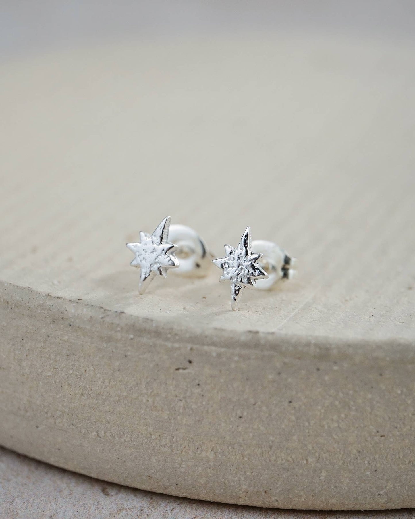 Lucy Kemp Jewellery - Sterling Silver Mini Starburst Studs