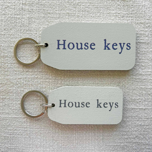 The Wooden Postcard Company - HOUSE KEYS Wooden Key Tag