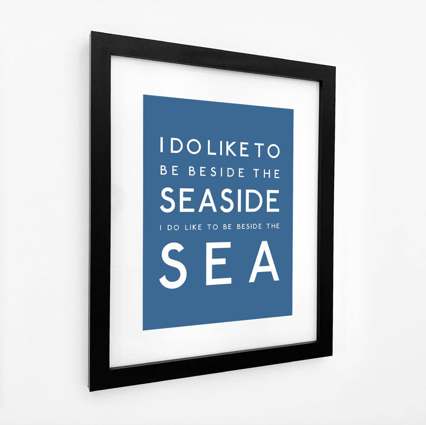 Beside the Sea Typographic Print