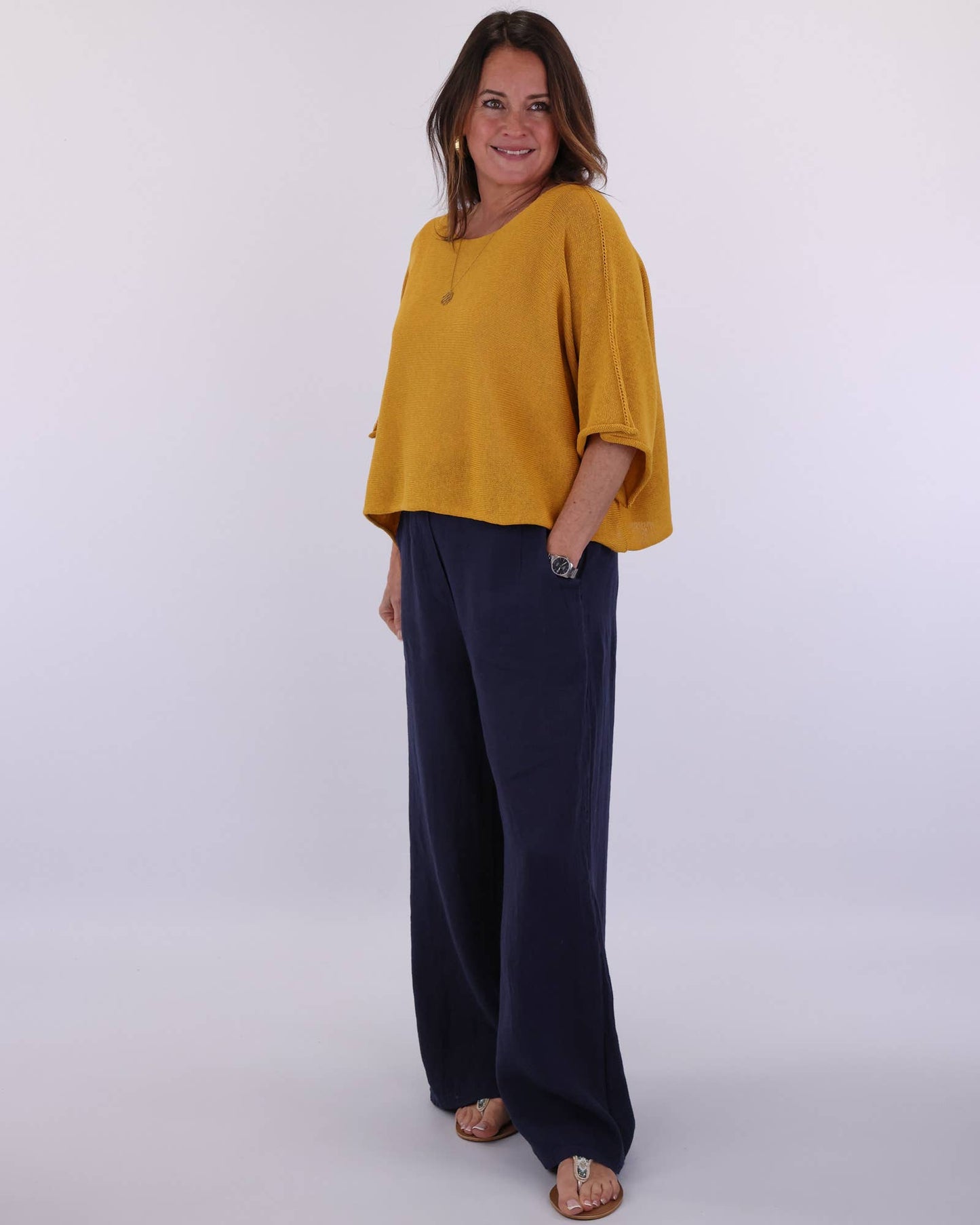 Cadenza Italy Ltd - Cotton Blend Short Tunic Top