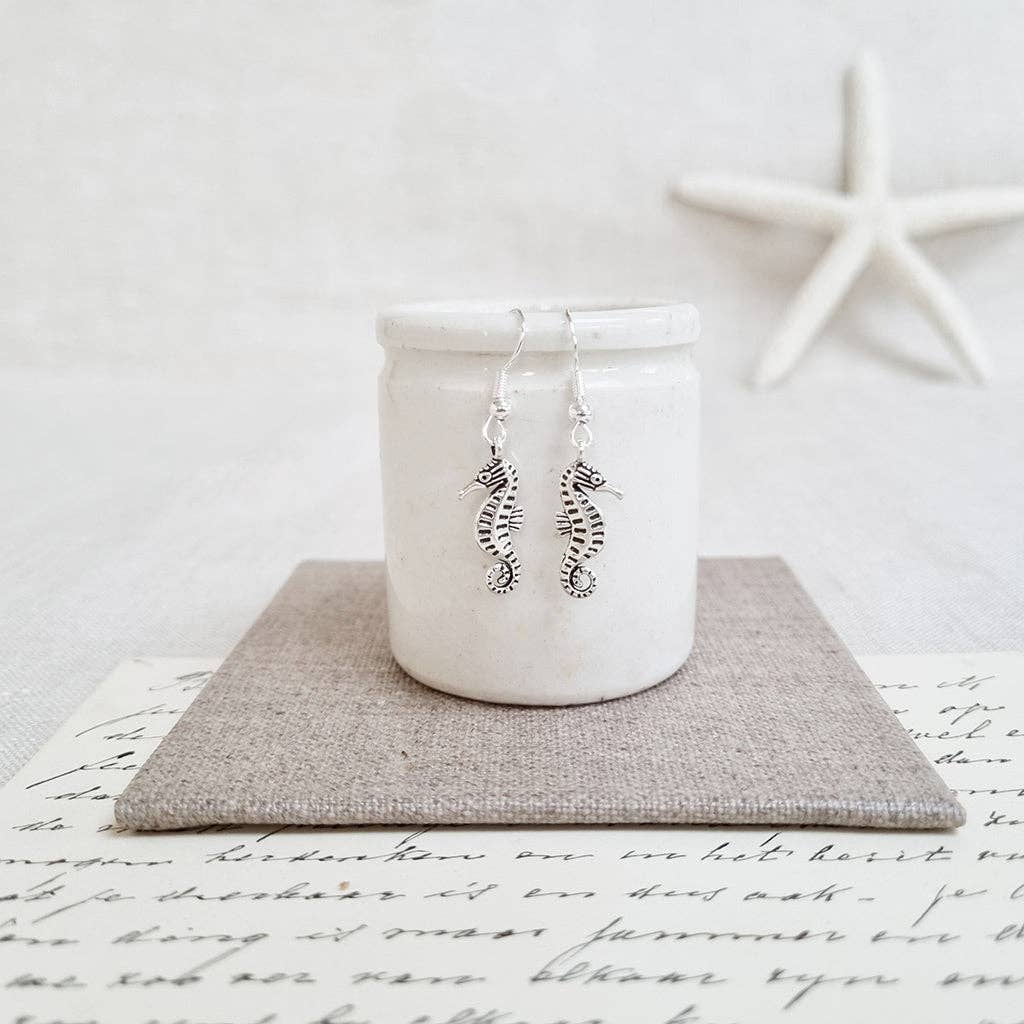Seahorse Earrings in a Bottle