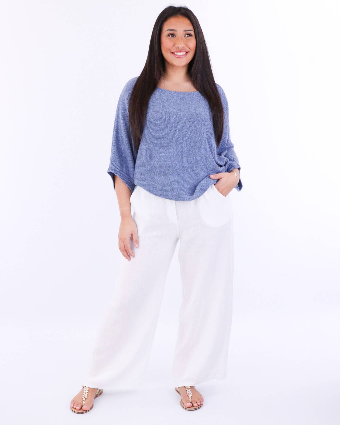 Cadenza Italy Ltd - Cashmere Blend Boat Neck Tunic