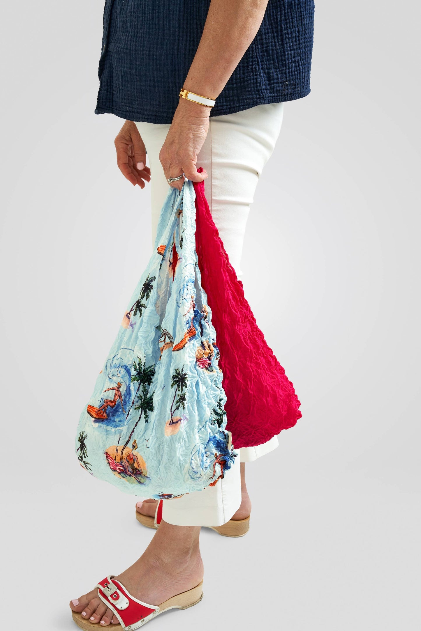 Tote Bag Eco Sustainable Stretchy Gift HOT PINK
