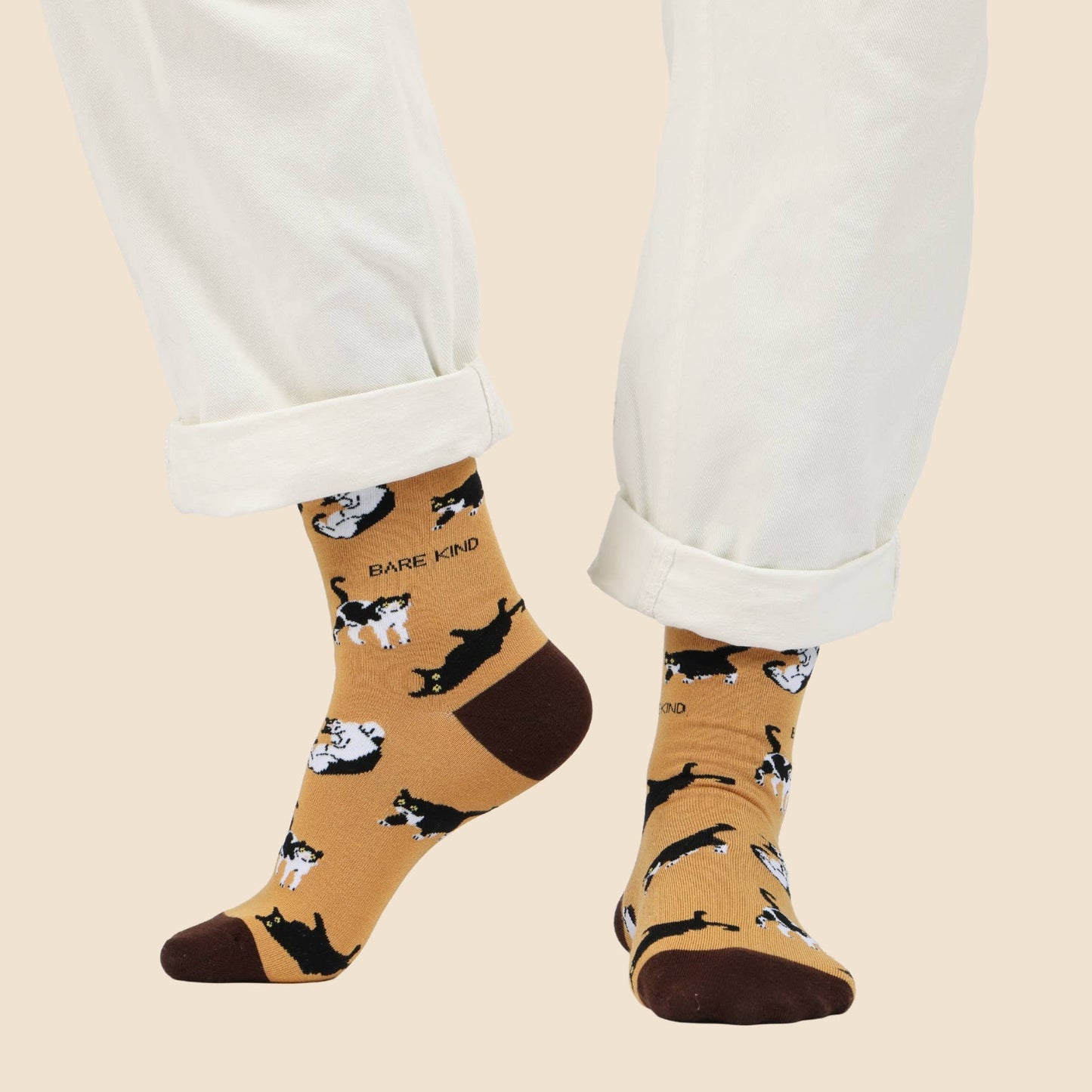 Bare Kind - Brown Cats Socks