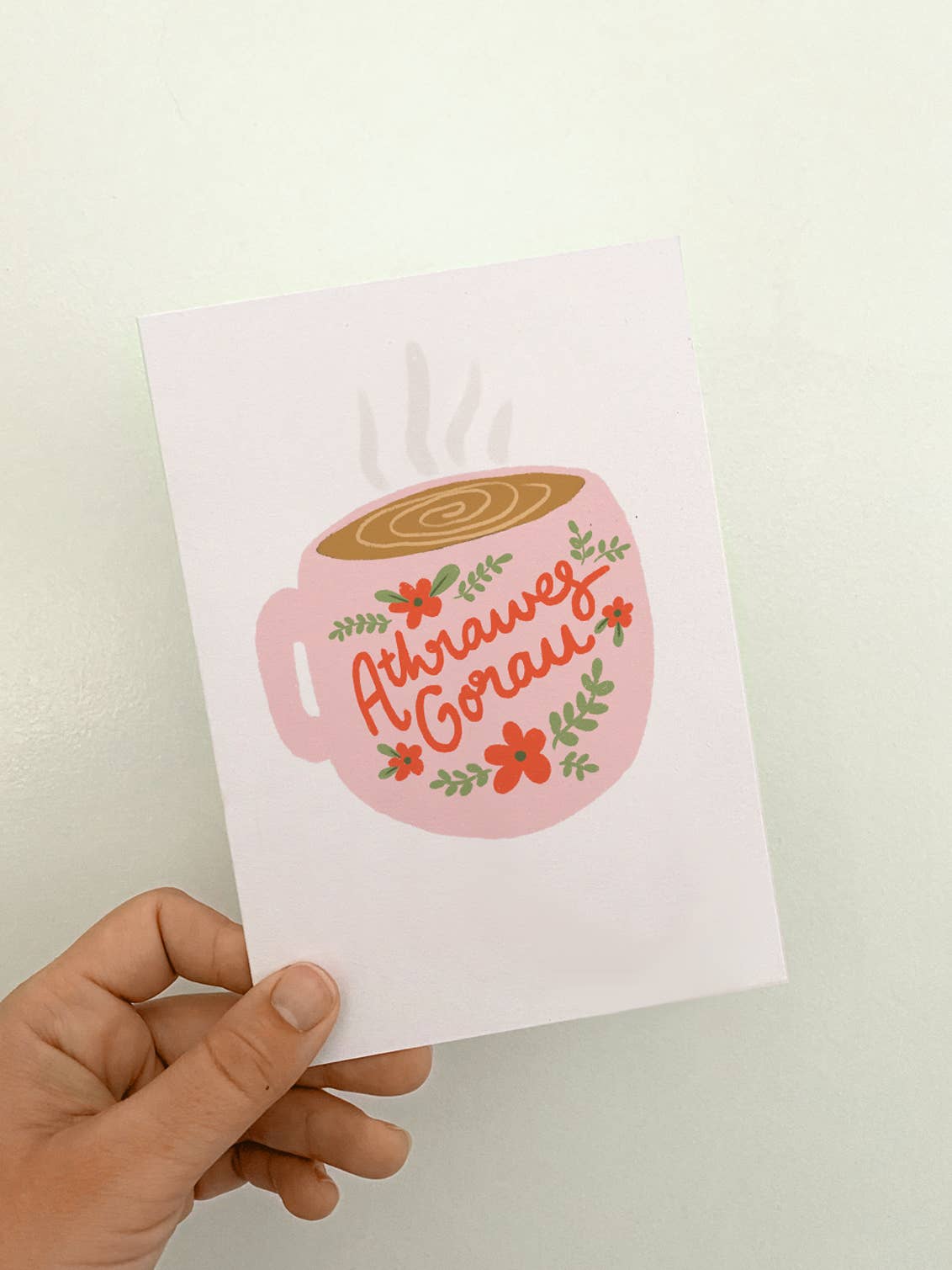 Athrawes Gorau Teacher Thank You Card - Welsh Language