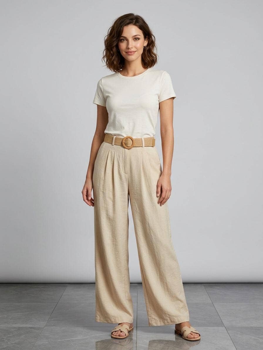 Summer Belted Wide Leg