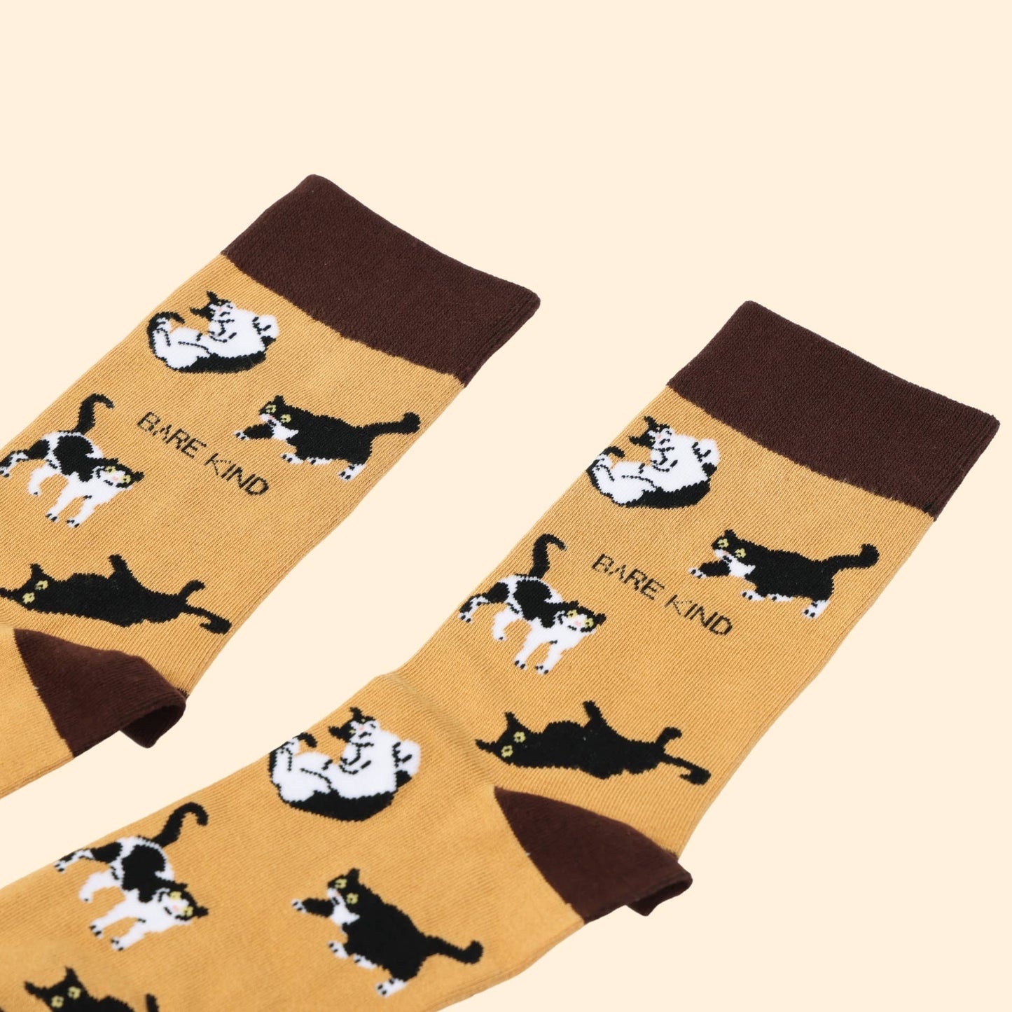 Bare Kind - Brown Cats Socks
