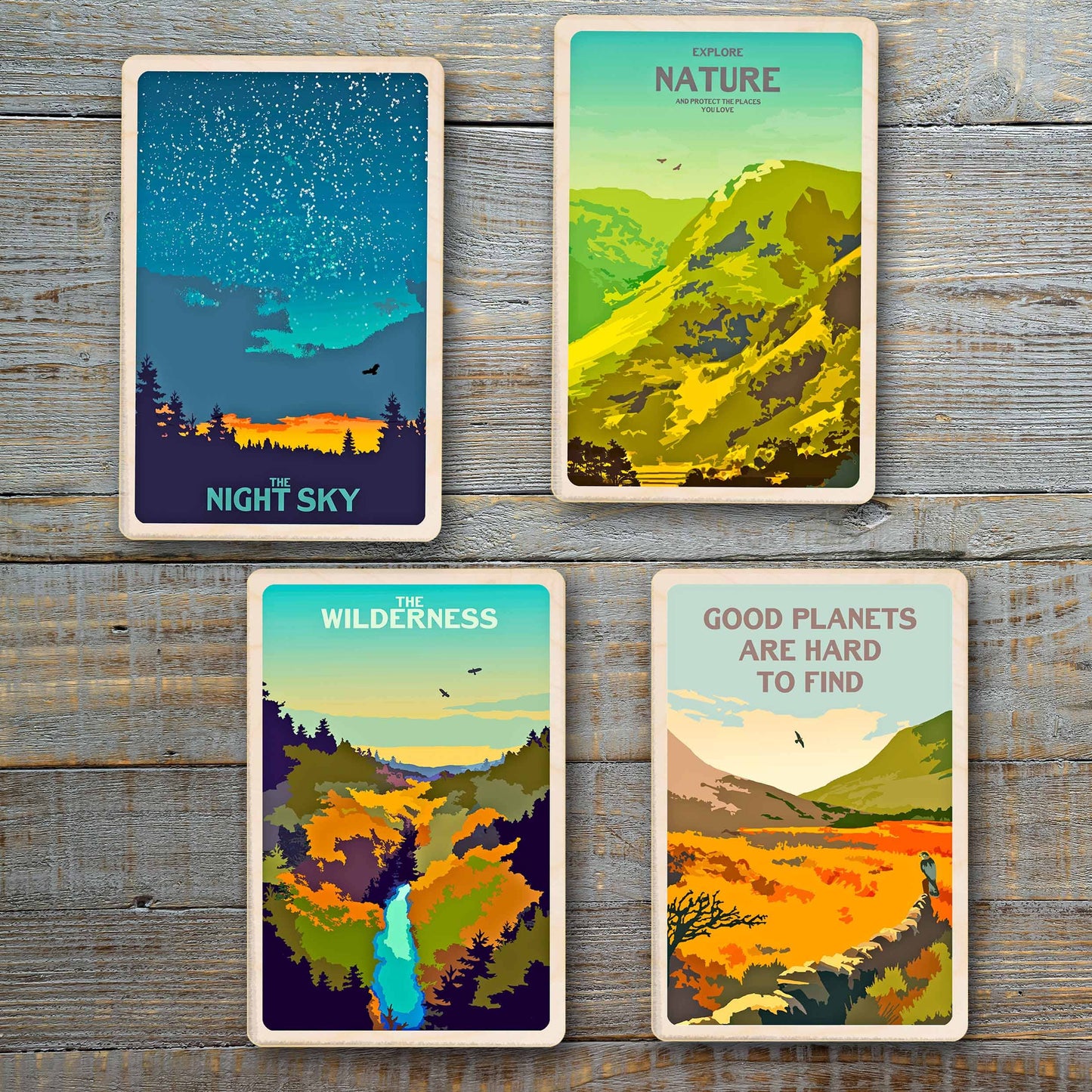 The Wooden Postcard Company - GOOD PLANETS wooden postcard