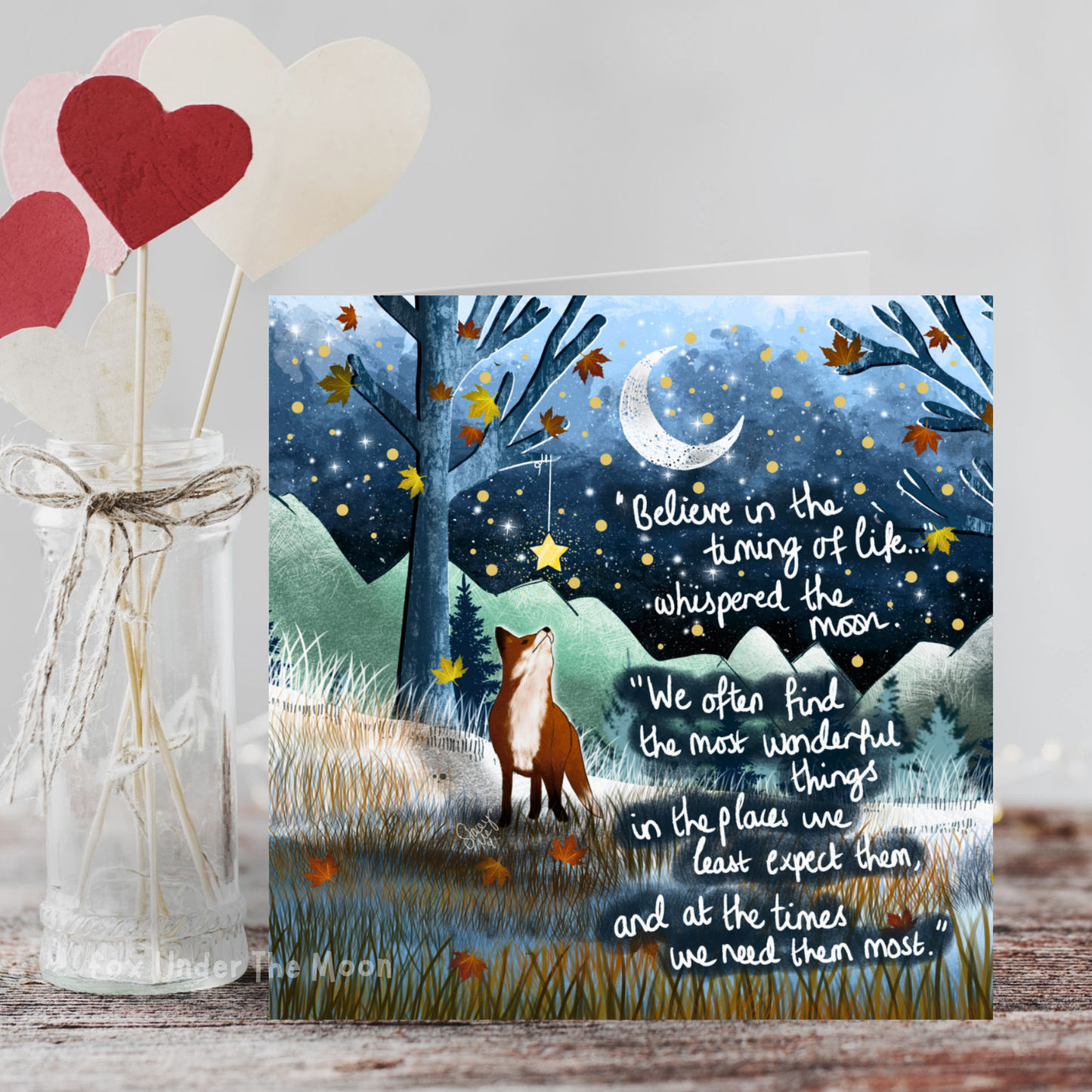 'Timing' - Greeting Card From Fox Under The Moon