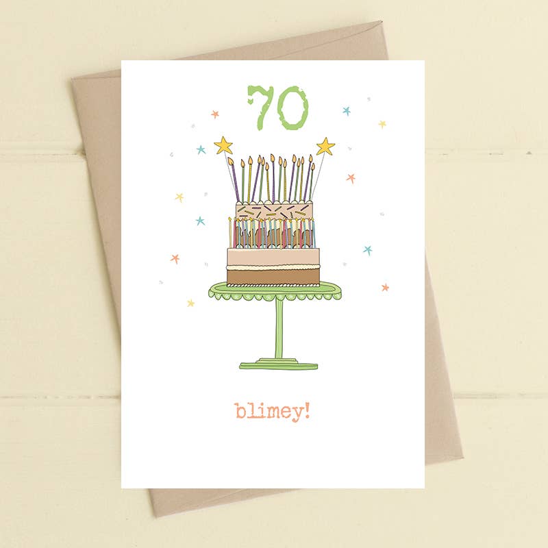 Dandelion Stationery - Blimey - Age 70 - Greetings Card