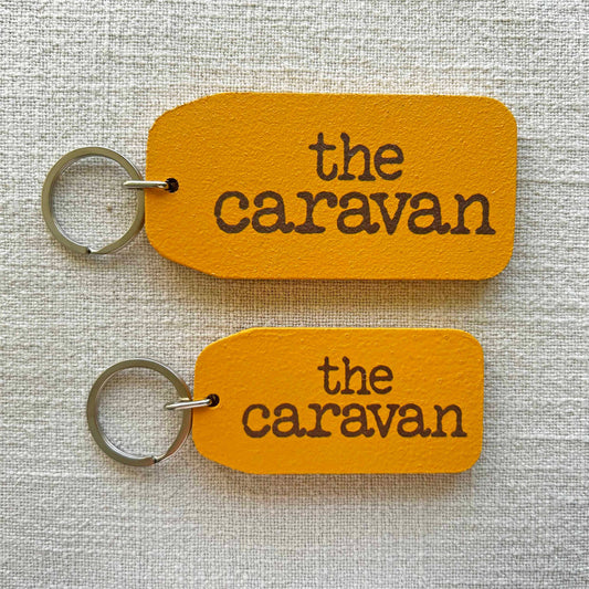 The Wooden Postcard Company - THE CARAVAN Wooden Key Tag