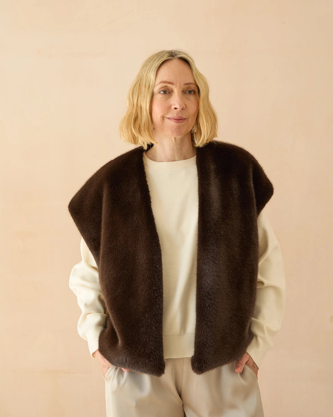 Chalk UK - Claire gilet - rich cocoa