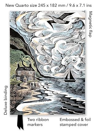 Angela Harding: Curlew Cry foiled ruled A5 journal