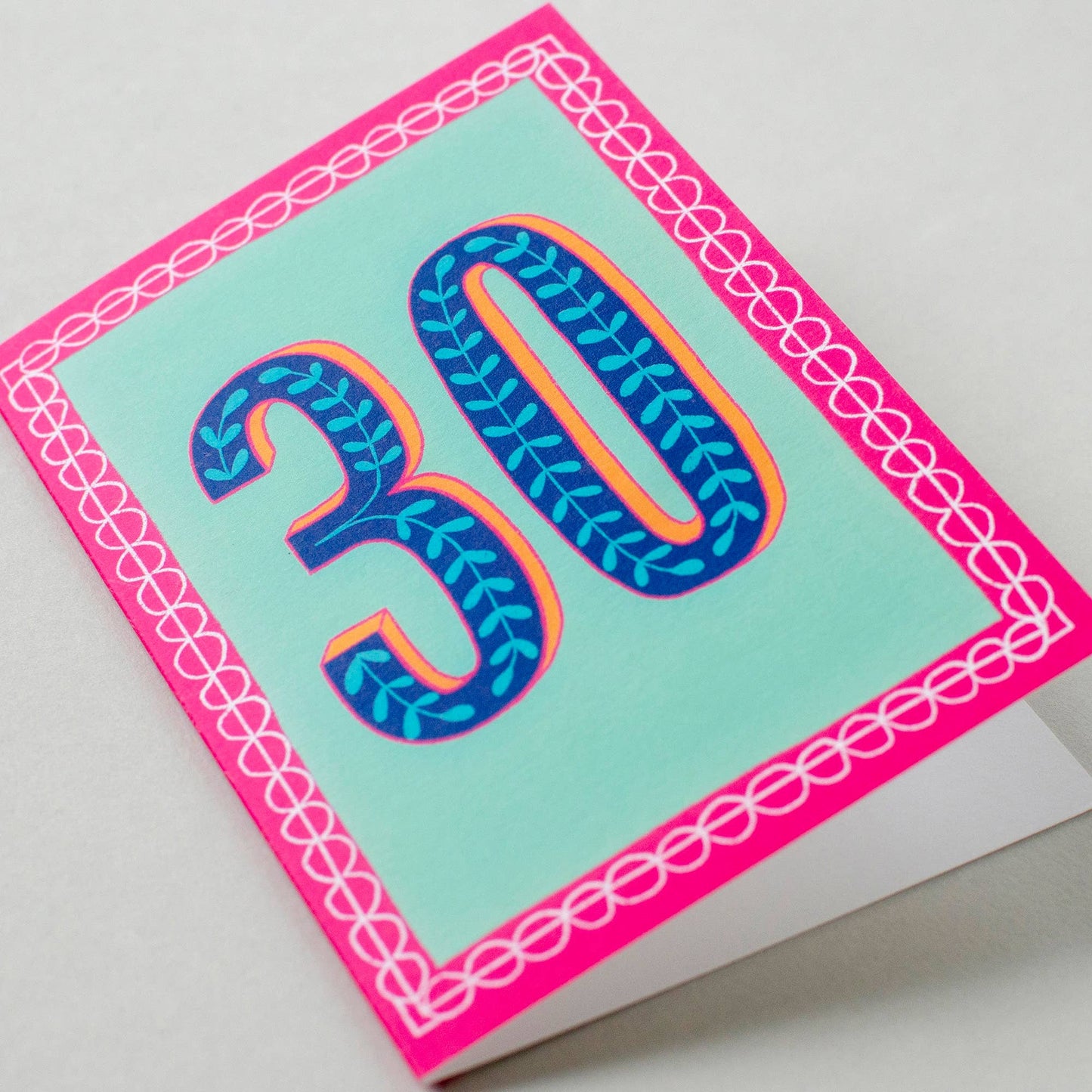 Maggiemagoo Designs Greetings Card - Happy 30th Birthday Pink