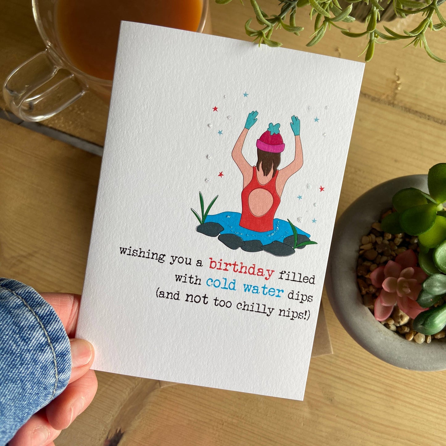 Dandelion Stationery - Cold Water Dips - Open Water Swim Greetings Card