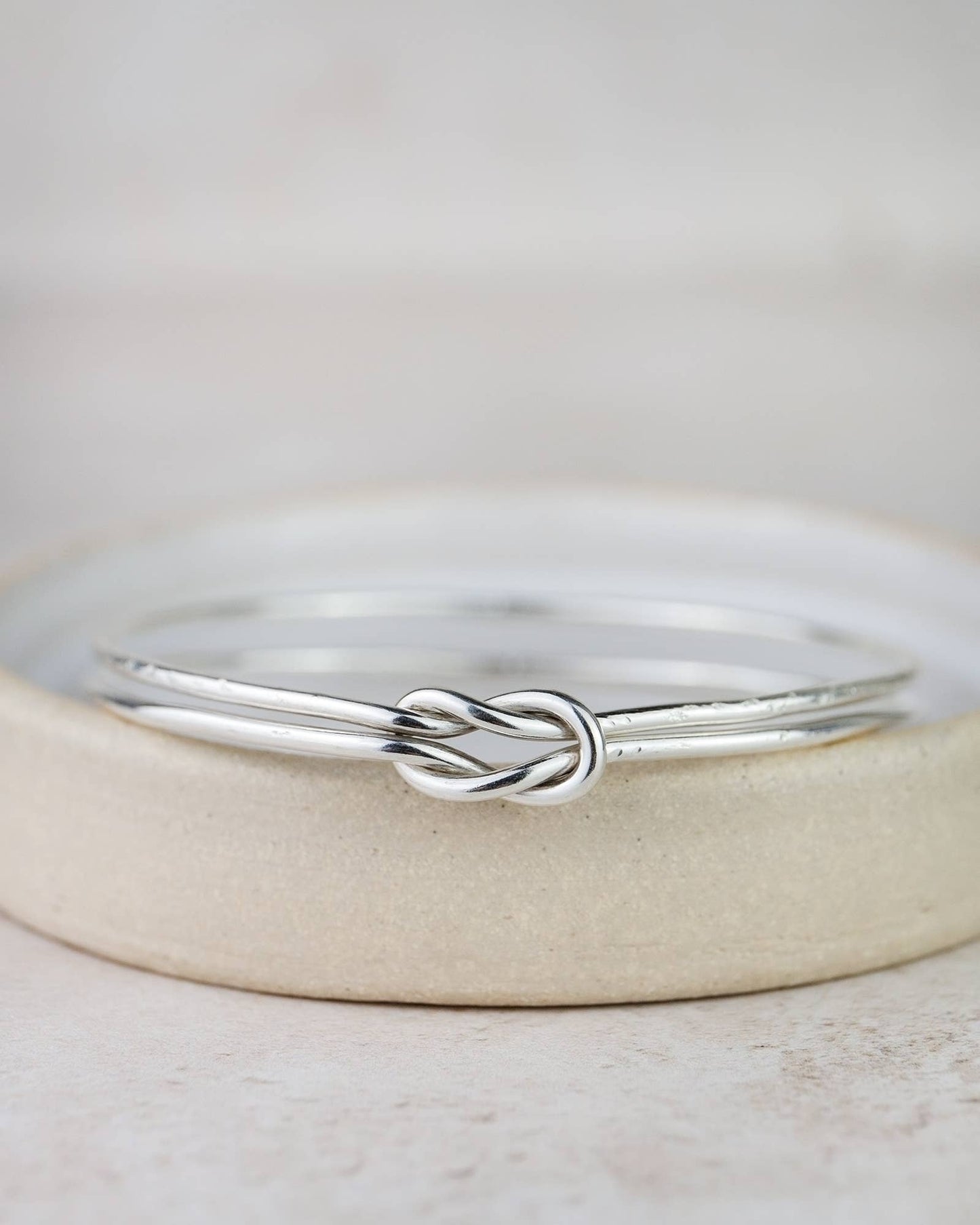 Lucy Kemp - Sterling Silver Double Love Knot Bangle