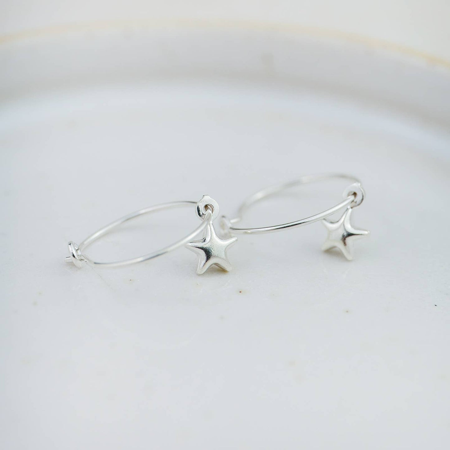 Lucy Kemp - Sterling Silver Charm Hoops