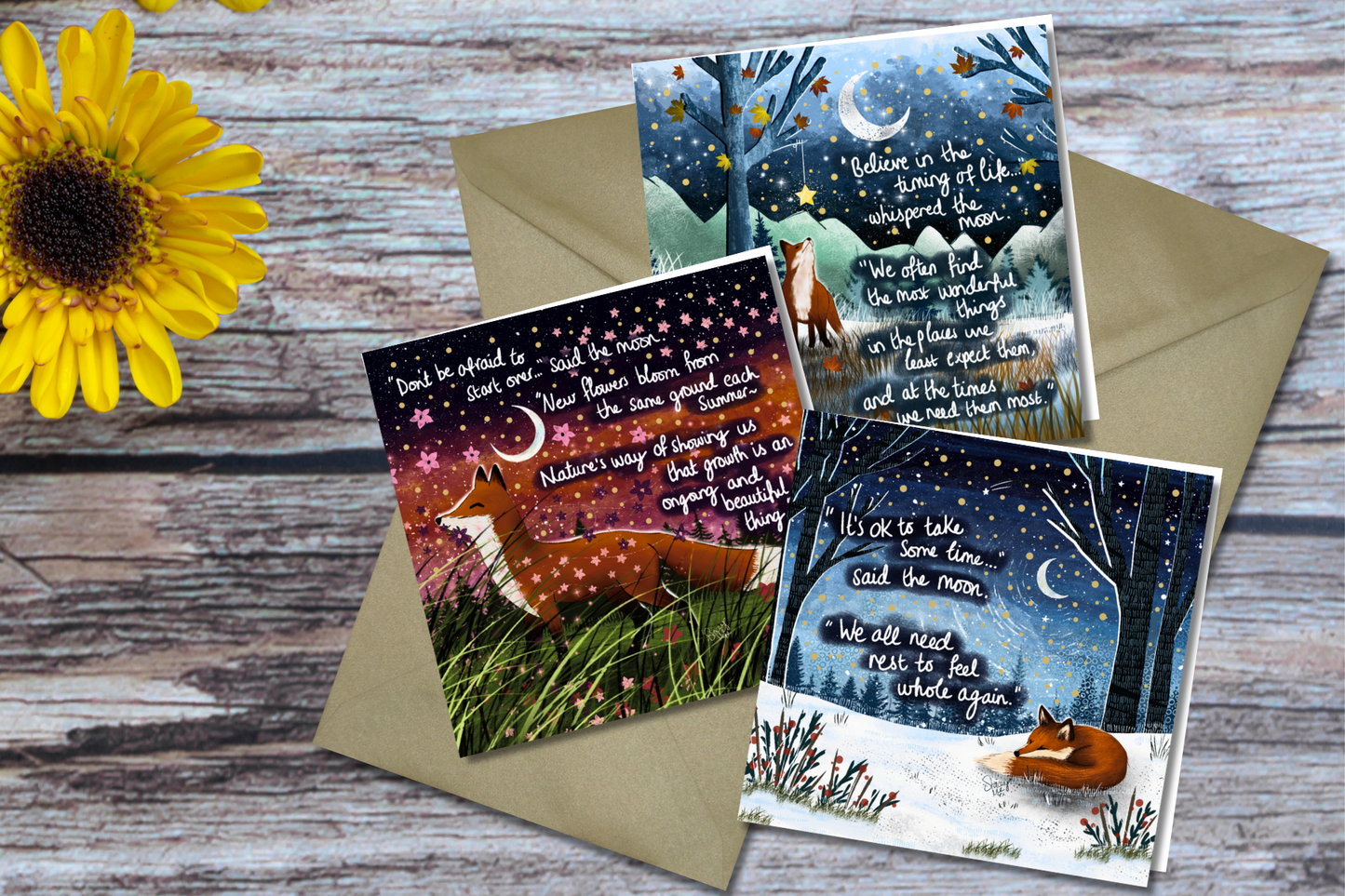 'Grief' - Greeting Card From Fox Under The Moon