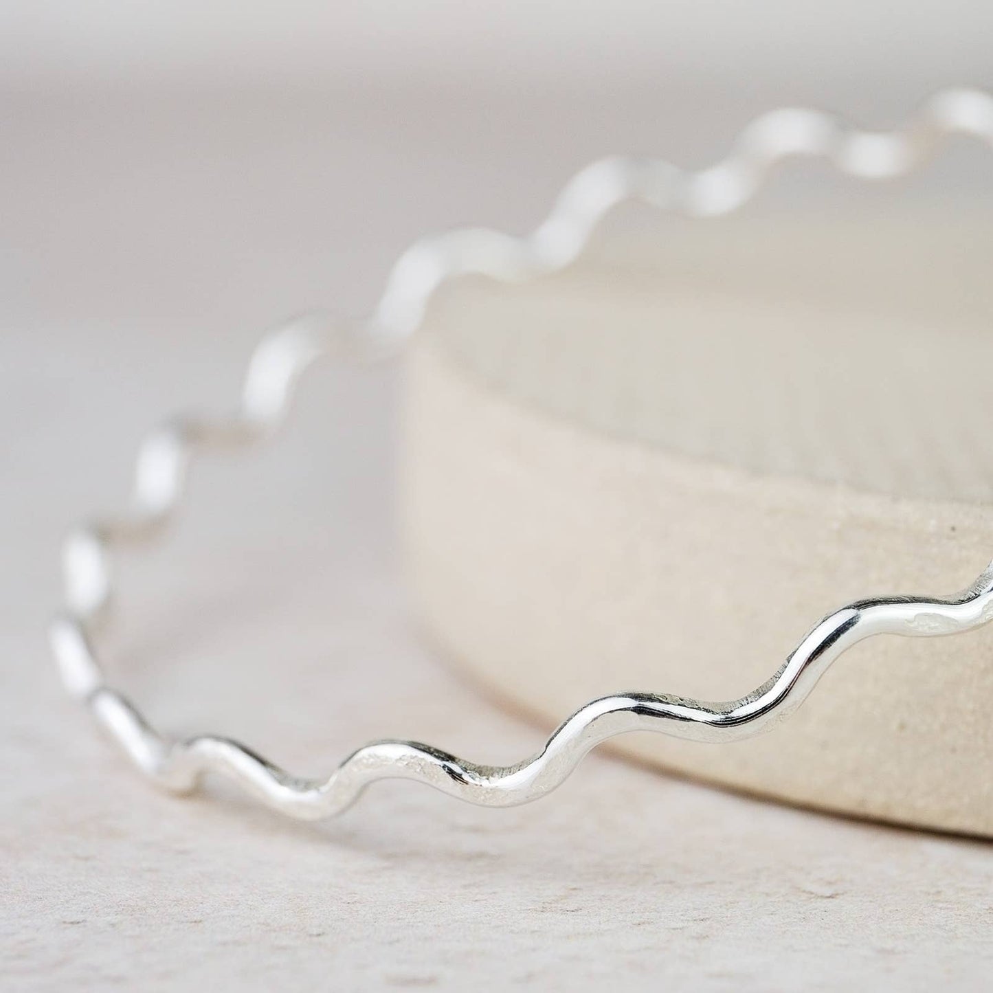 Lucy Kemp Jewellery - Sterling Silver Geo Swirl Bangle