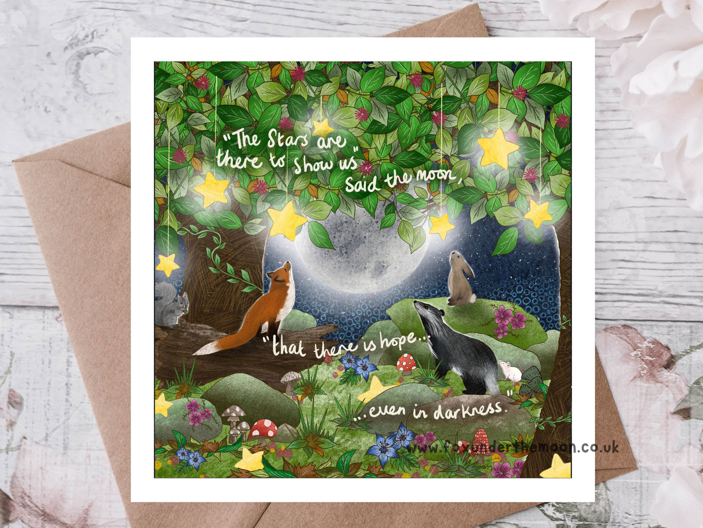 'Counting Stars' - Greeting Card by Fox Under The Moon