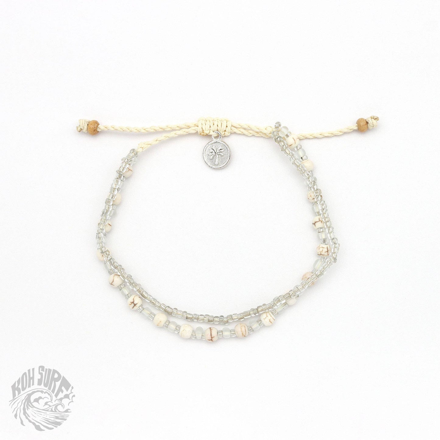 Pineapple Island -  Kanawa Beach Beaded Bracelet, Surf Bracelet by Koh Surf : Aqua PAL-146