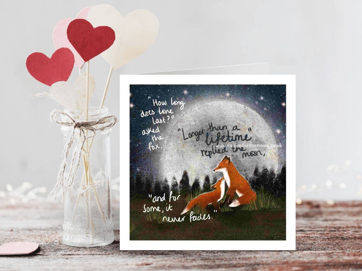 'A Lifetime' - Greeting Card From Fox Under The Moon