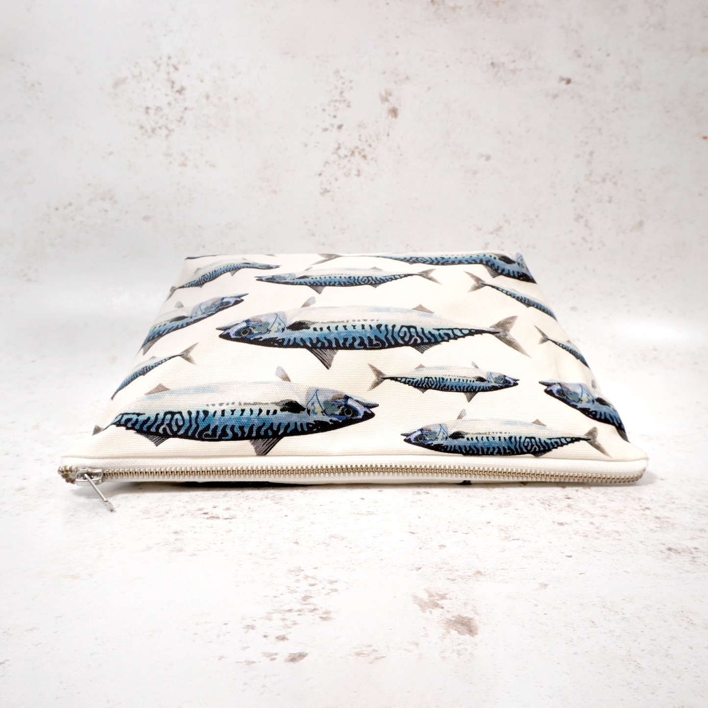 Mackerel Wash Bag - British Made - Blue Toiletry Bag