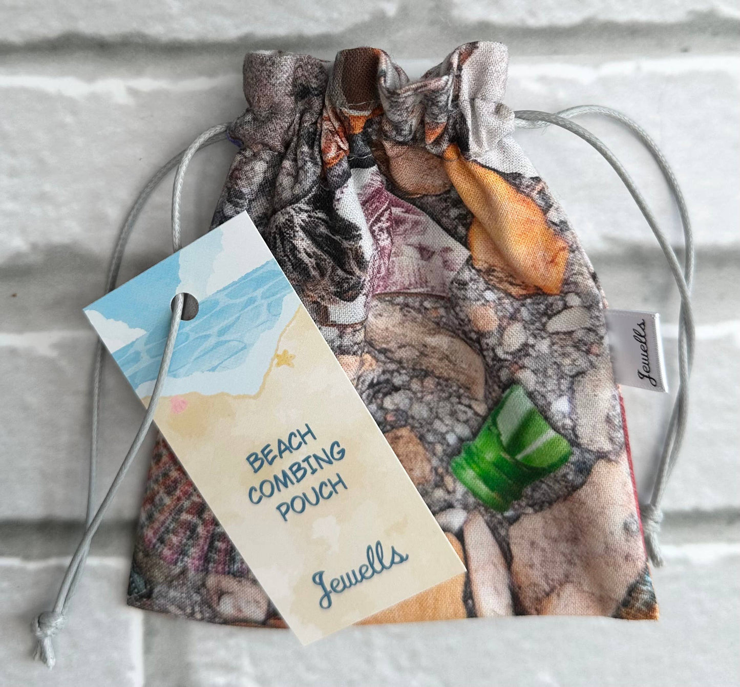 Jewells - Beach Combing fabric beach collecting pouch bag 2 designs
