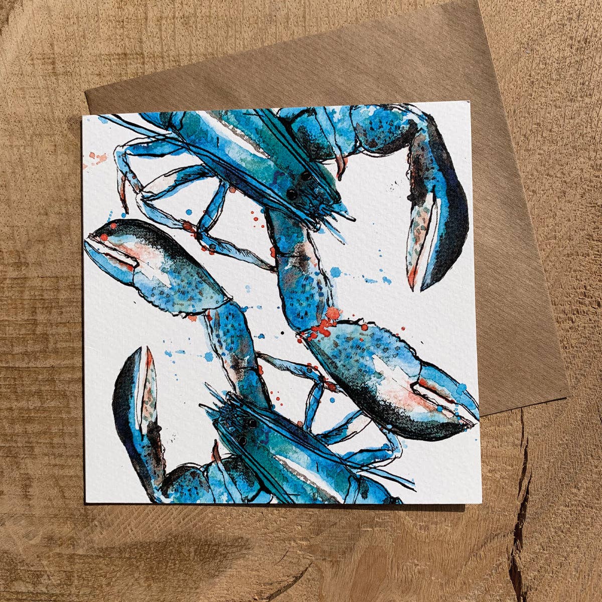 Dollyhotdogs - Blue Lobster Greeting Card