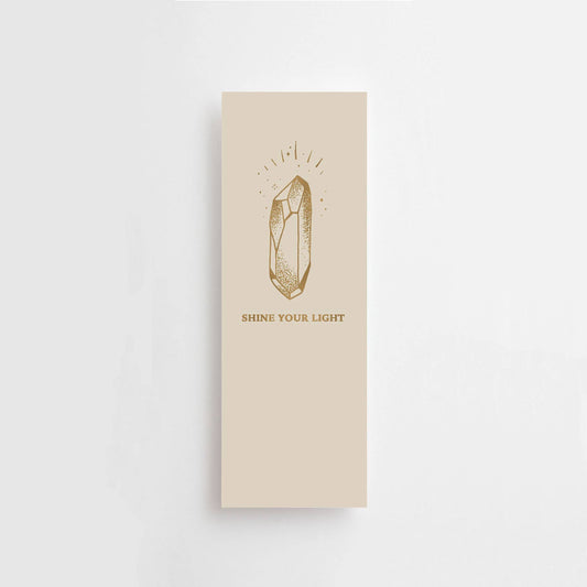 Anna Cosma - SHINE YOUR LIGHT - BOOKMARK - GOLD - GIFT TAG