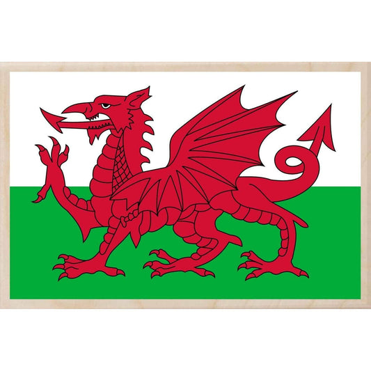 The Wooden Postcard Company - WELSH DRAGON sustainable wood magnet