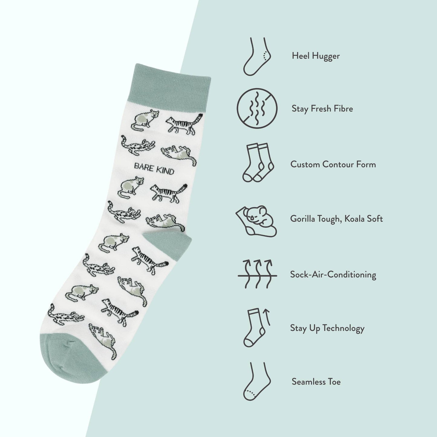 Bare Kind - Cat Socks