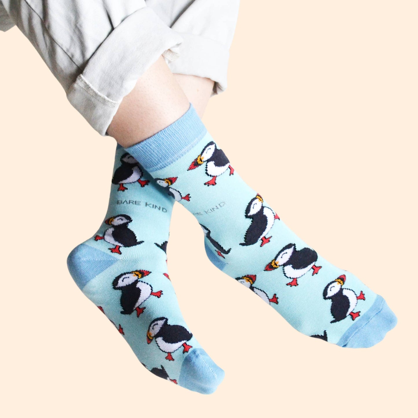Bare Kind - Blue Puffin Socks