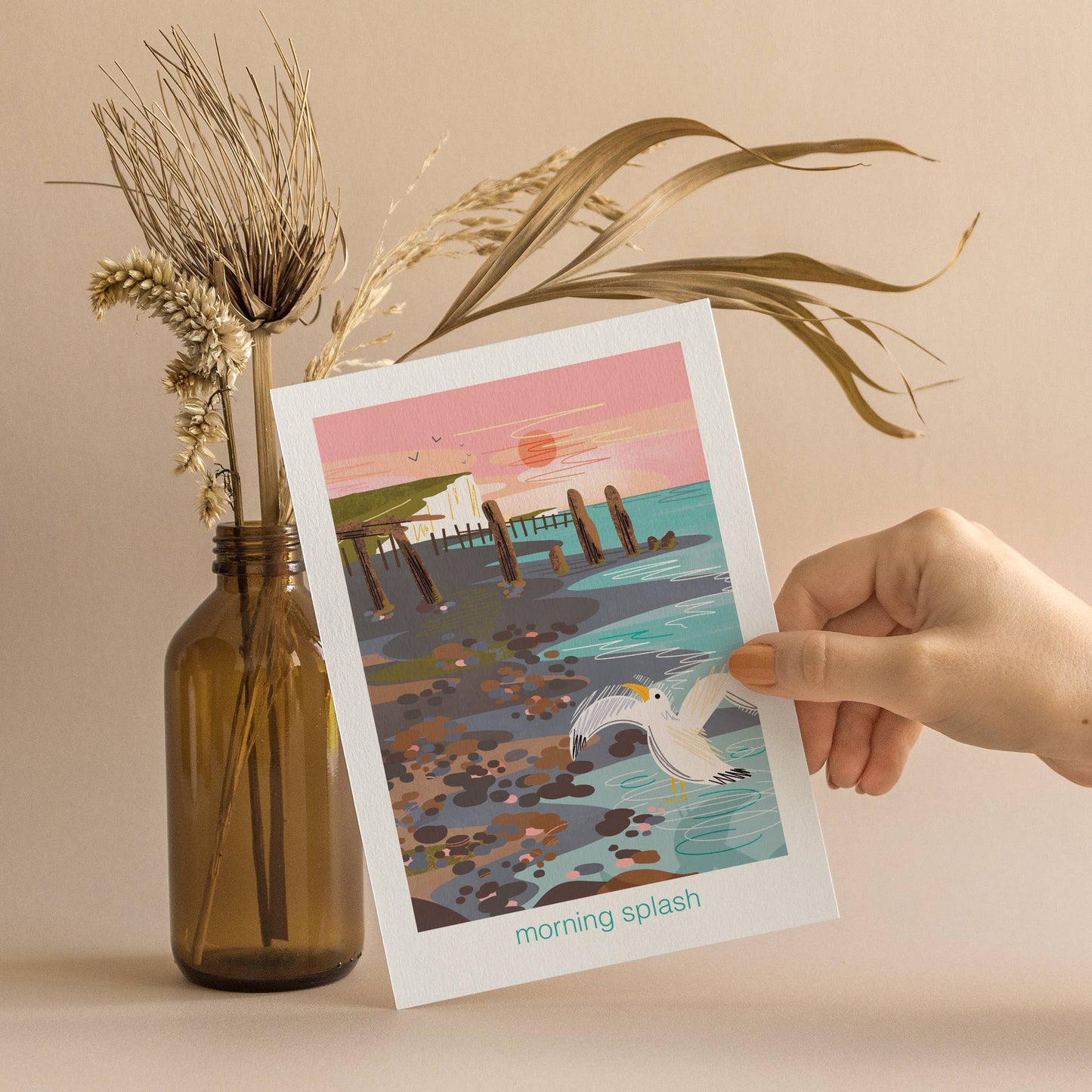 Onneke - Morning splash let's go outside greeting card nature