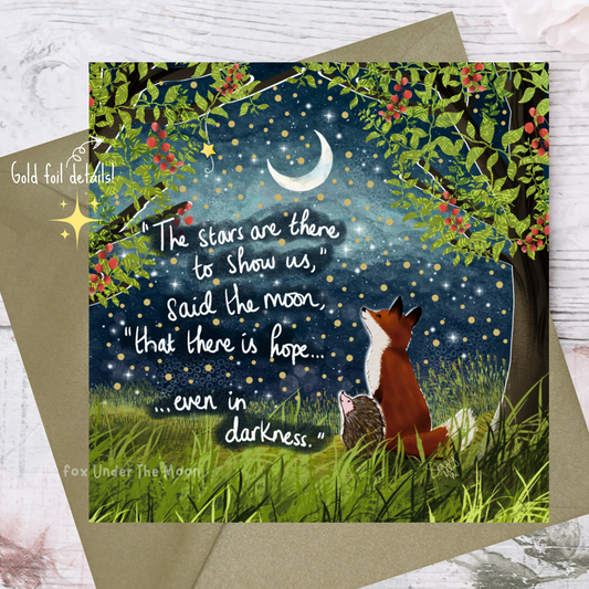 'There Is Hope' - Greeting Card From Fox Under The Moon