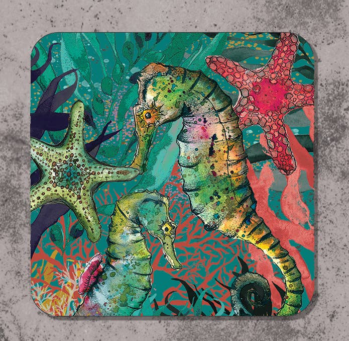 Seahorse & Starfish Coaster