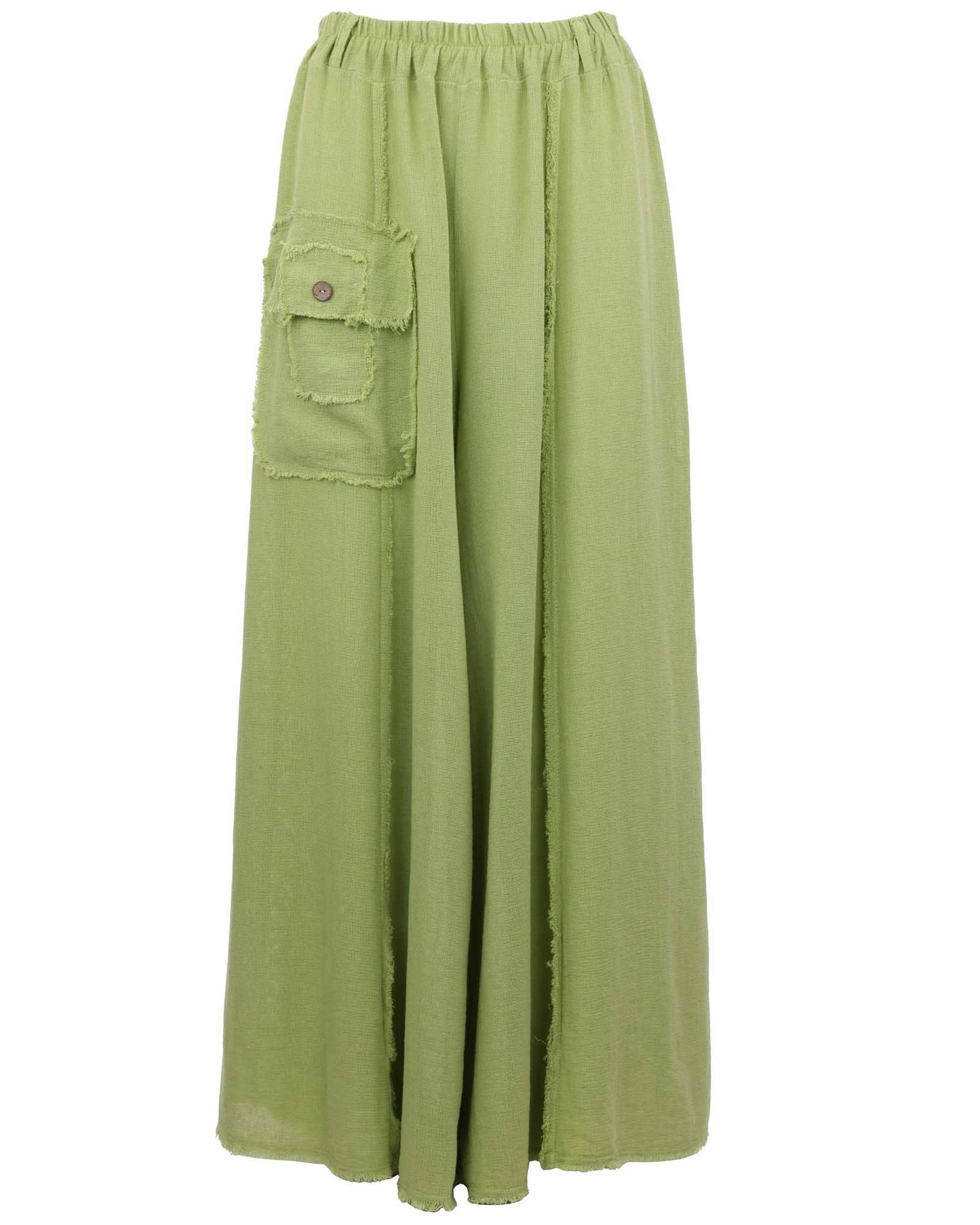 Cadenza Italy Ltd - Linen and Cotton Blend Distressed Trousers